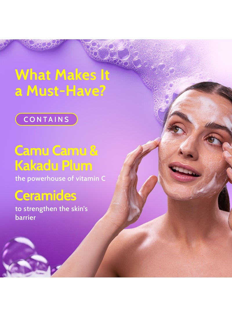 Chemist at Play غسول وجه مضيء مع 30X فيتامين C | ينظف الزيت والأوساخ | يخفف البقع الداكنة | يعزز الإشراق | لجميع أنواع البشرة | للرجال والنساء | نباتي | خالي من SLS والبارابين | 100 مل - Image 3